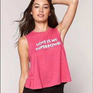 Love Is My Superpower Crop Tank